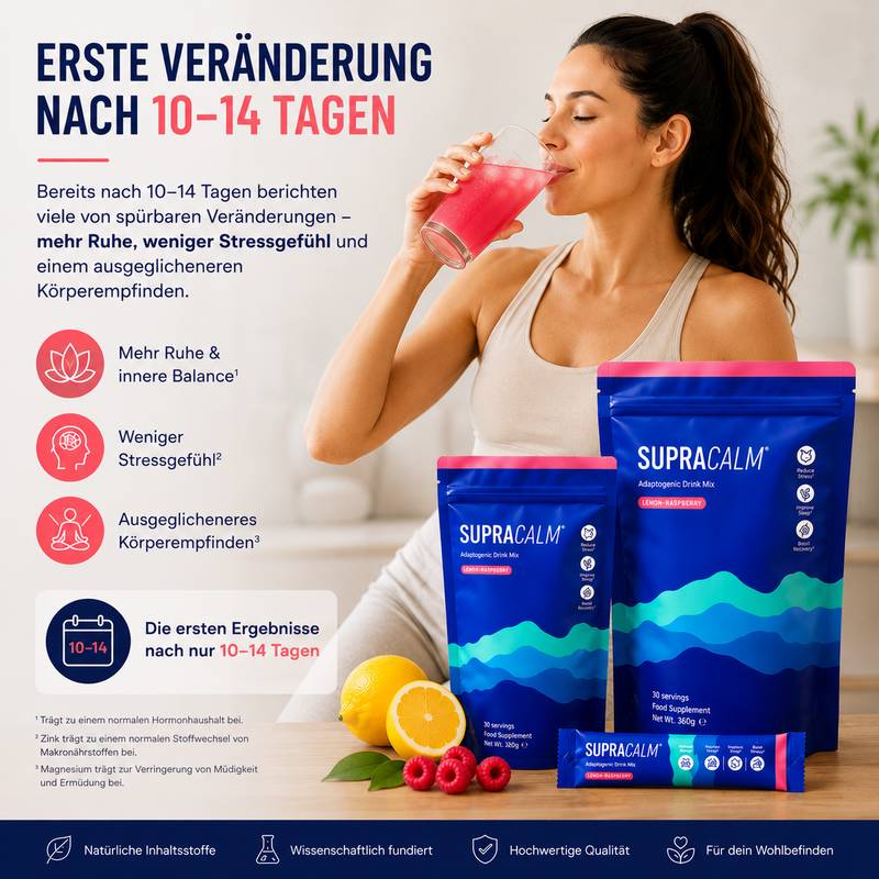 Erste Veränderung nach 10–14 Tagen